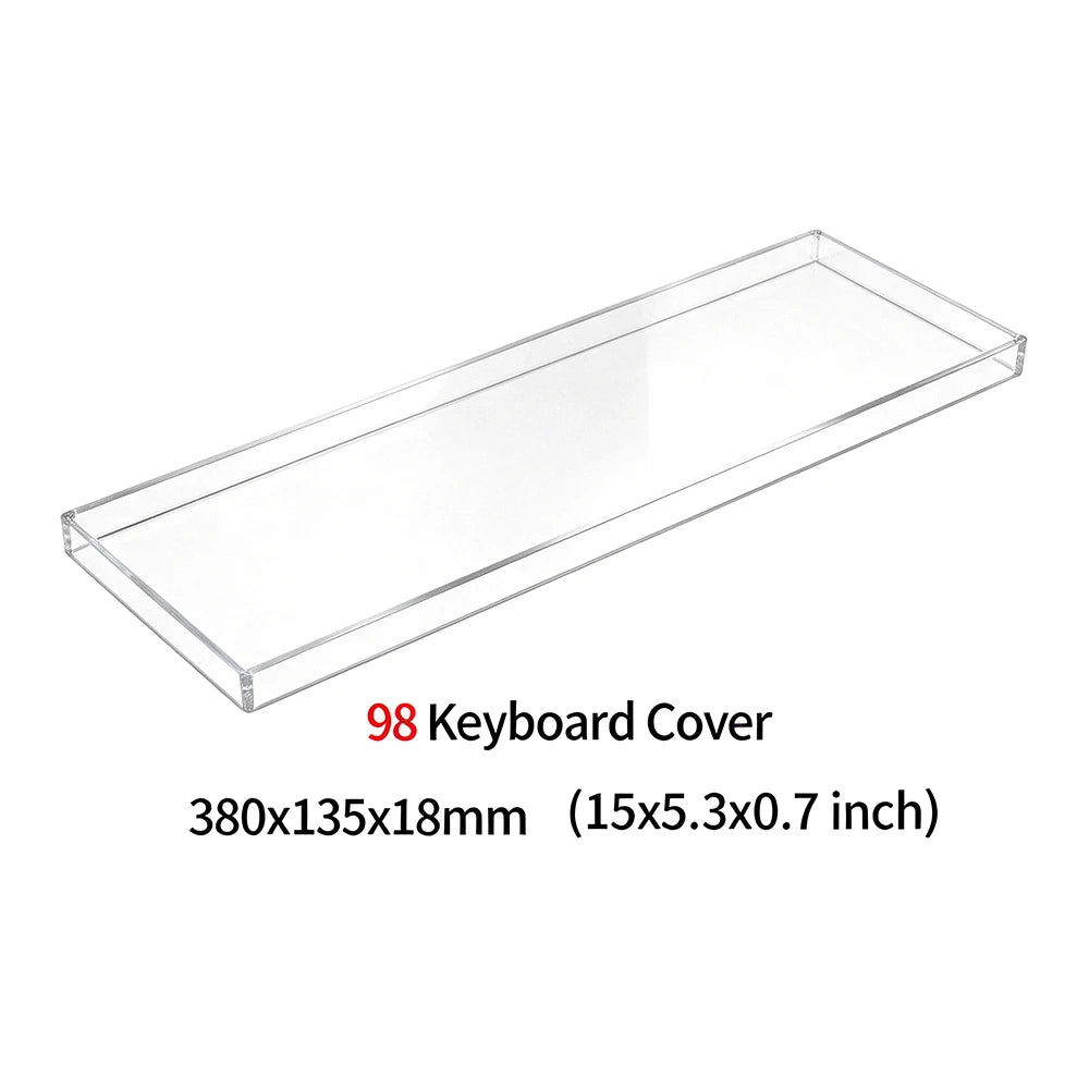 Clear Acrylic Mechanical Keyboard Dust Cover Protector Case For 60 96 98 104/108Key Transparent Anti-Dust Keyboard & Mouse Cover