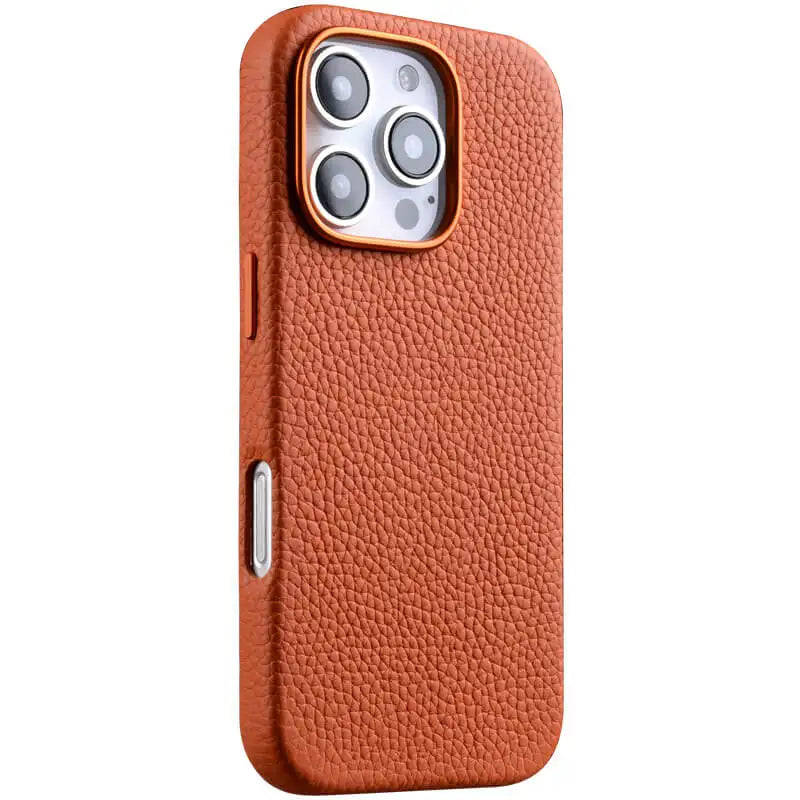 Melkco All-inclusive Genuine Leather Mobile Phone Case for IPhone 16 17 Plus with Magnetic Luxury Mobile Phone Protective Case