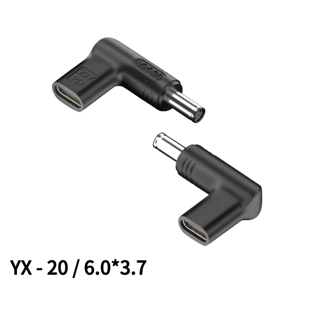 Laptop Power Adapter Connector Dc Plug USB Type C Female to Universal Male Jack Converter for Hp Dell Asus Acer Lenovo Notebook