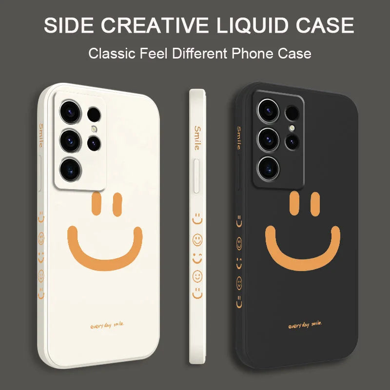 Hello Smile Phone Case For Samsung Galaxy S24 S23 S22 S21 S20 S10 S10E Ultra Plus FE Note 20 Ultra 10 Plus Cover