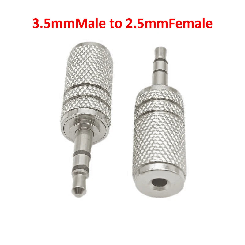 Jack 3.5 mm to 2.5 mm Audio Adapter 2.5 mm Male to 3.5 mm Female Plug Connector for Aux Speaker Cable Headphone Jack