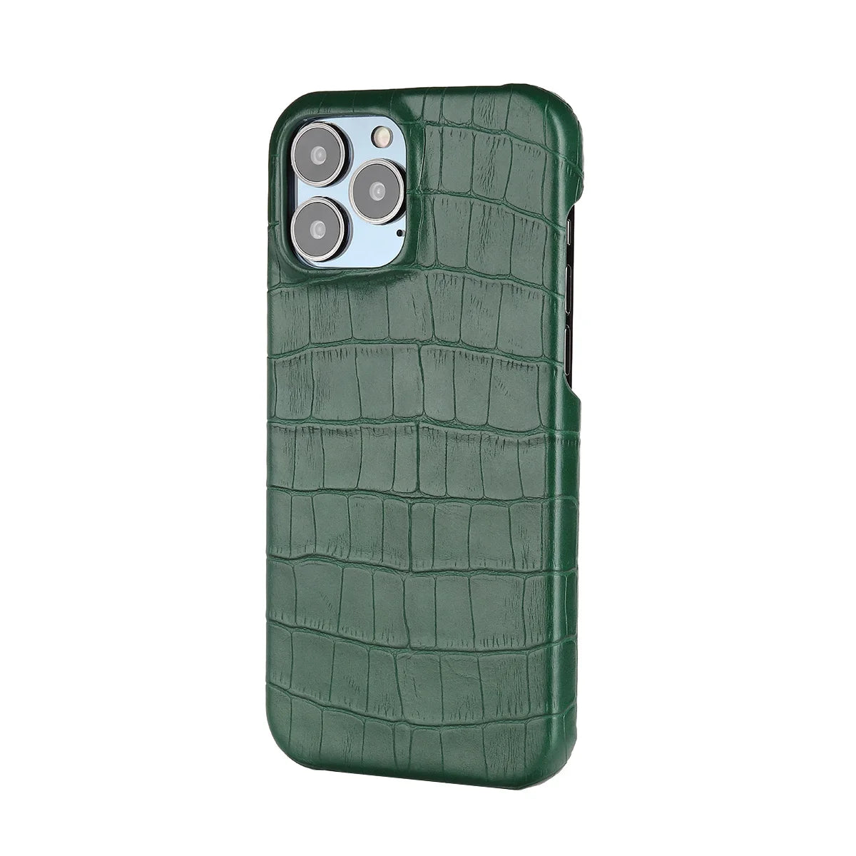 Ultra Thin Crocodile Leather Back Case For iPhone 17 16 15 14 13 Pro Max Shockproof Cover