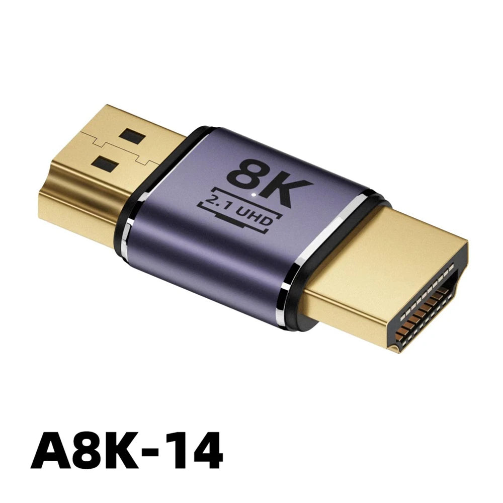Mini /Micro 8K HDMI 2.1 Cable Connector Adapter 270 90 Degree Angle 2 Pieces Male to Female Converters Cable Adaptor Extender HD