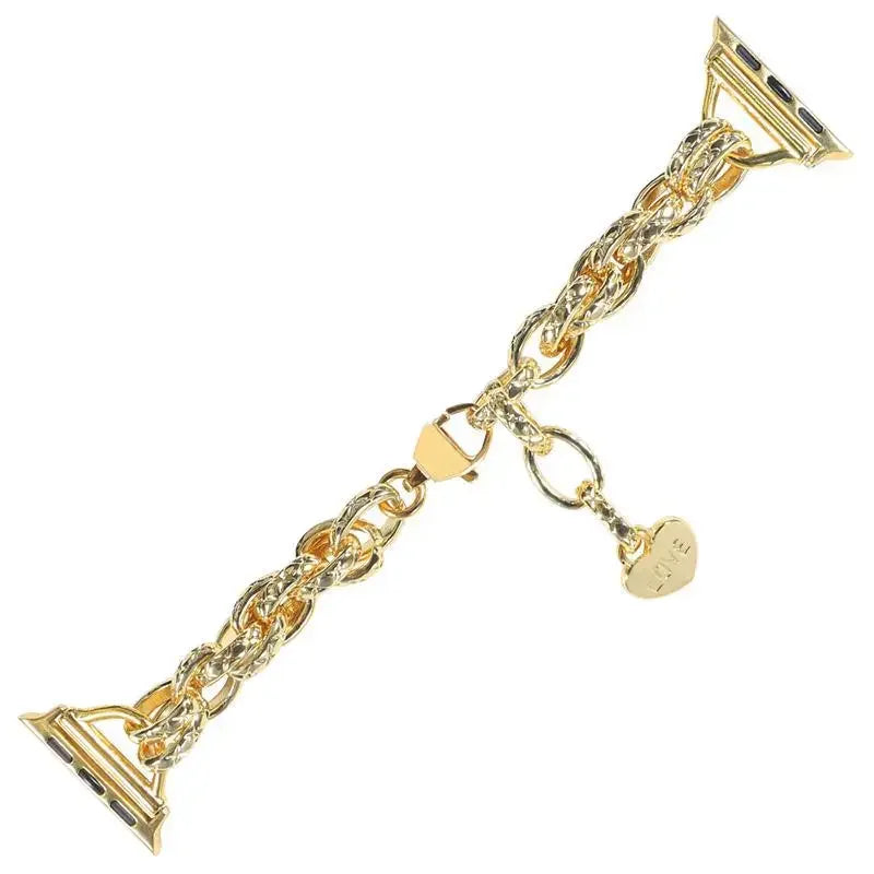 Metal Strap for Apple Watch Ultra 49mm 41mm 45mm 40mm 44mm 38 40 Love Chain Design Women Bands for iWatch 9 8 7 SE 6 5 4 3 2 1