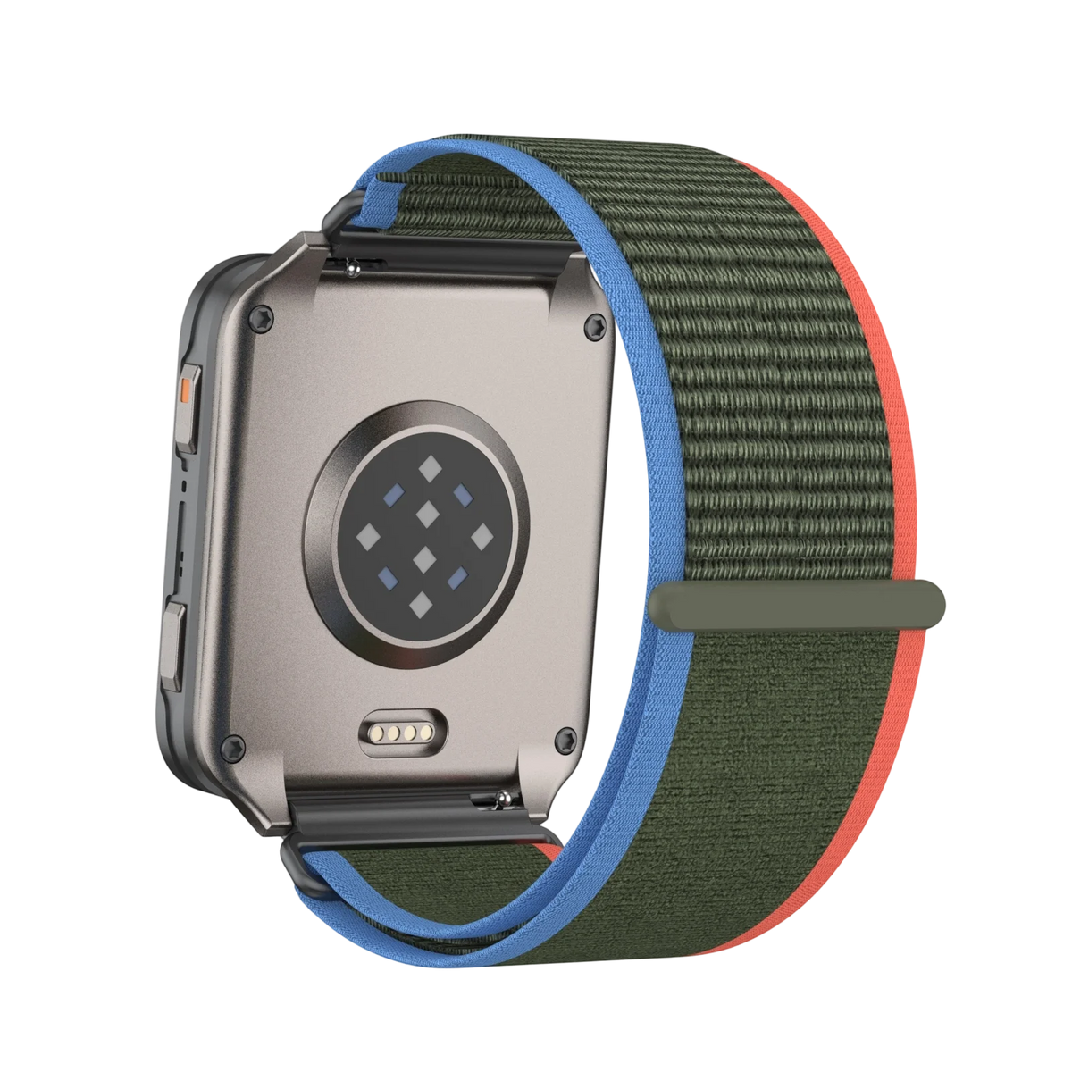 For Garmin Venu X1 Watch Strap Nylon Two-Section Wristband Smart Breathable Metal Mid-Ring Loop Replacement Watch Strap