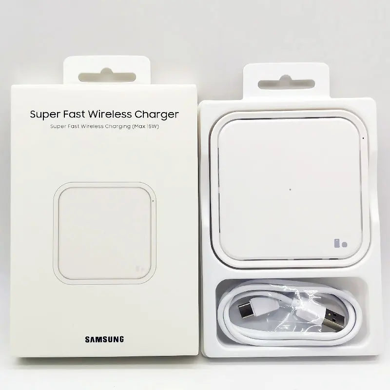 Samsung 15W Wireless Charger Fast Charge Pad For Galaxy S25 S24 S23 S22 S21 S20 Note 20 Ultra 10 9 Plus Z Flip Fold 7 6 5 4 3 2