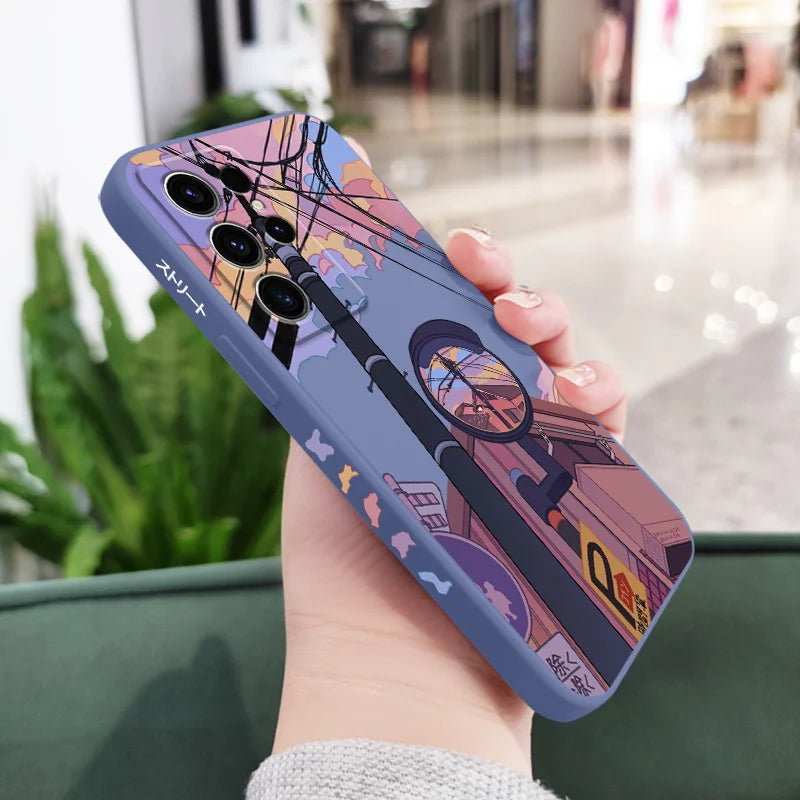 Dusk Intersection Phone Case For Samsung Galaxy S25 S24 S23 S22 S21 S20 S10 S10E S9 Ultra Plus FE Note 20 Ultra 10 9 Plus Cover