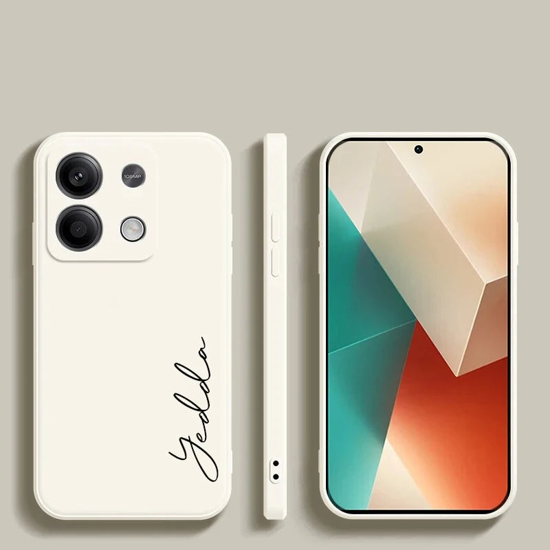 For Xiaomi Redmi Note 13 Pro Plus 4G 5G Customized Personalized Name Initials Liquid Silicone Case Cover For Redmi Note 13pro
