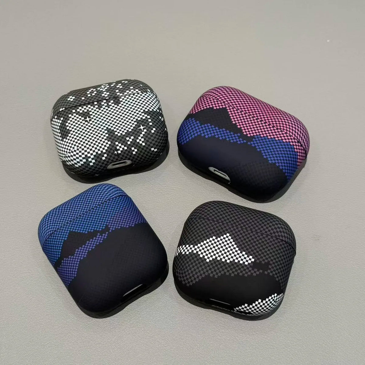 Carbon Fibre Pattern Earphone Case Cover for AirPods 1 2 3 4 Pro 2 Pro 3 Wireless Bluetooth Headset Protective Cover