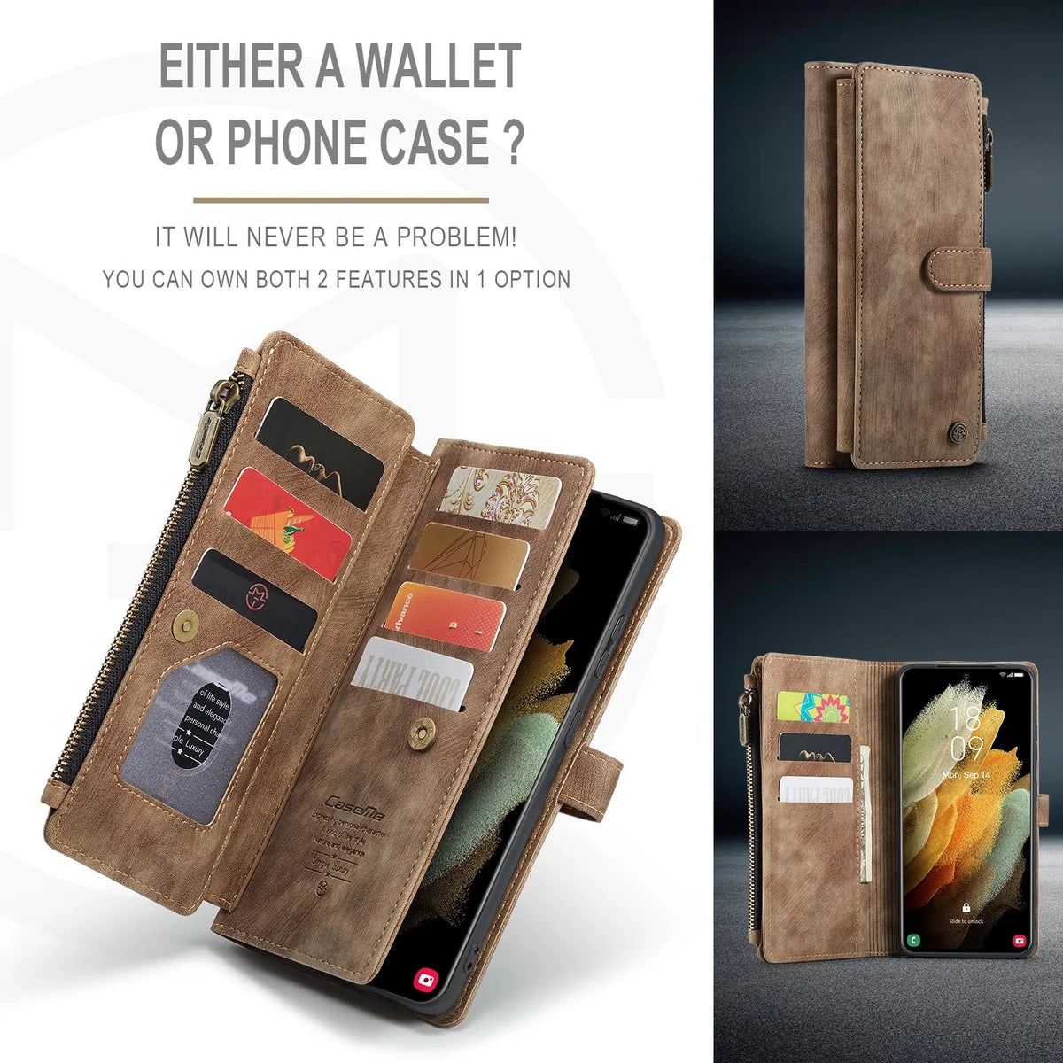 Flip Leather Phone Case For Samsung Galaxy S25 Edge S24 S26 Ultra S23 FE S22 S21 S20 Plus Note20 A16 A56 A17 A37 A57 Wallet Etui