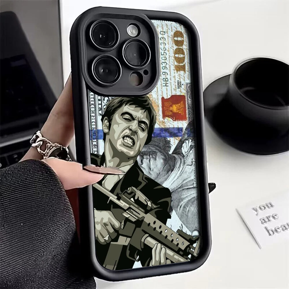 Fashion Hot S-Scarface Phone Case for iPhone 17e 17 16e 16 15 14 13 12 11 Air Pro Max Mini XR XS X Plus Soft TPU Back Cover