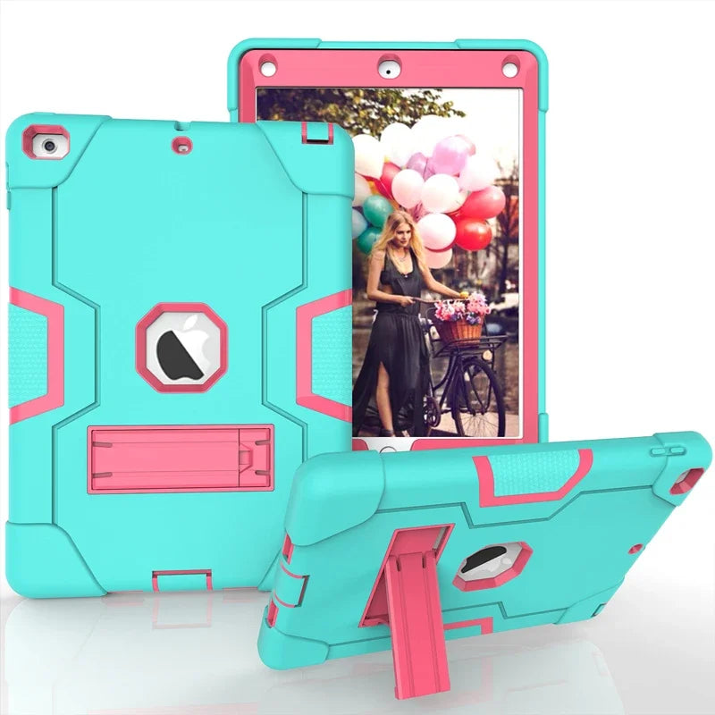 Armor Stand Shockproof Kids Tablet Case for IPad Air 10.2 10.5 11 12.9 Inch 2021 I Pad Pro 9.7 Mini 6 5 4 3 2 7th 8th 9th Cover