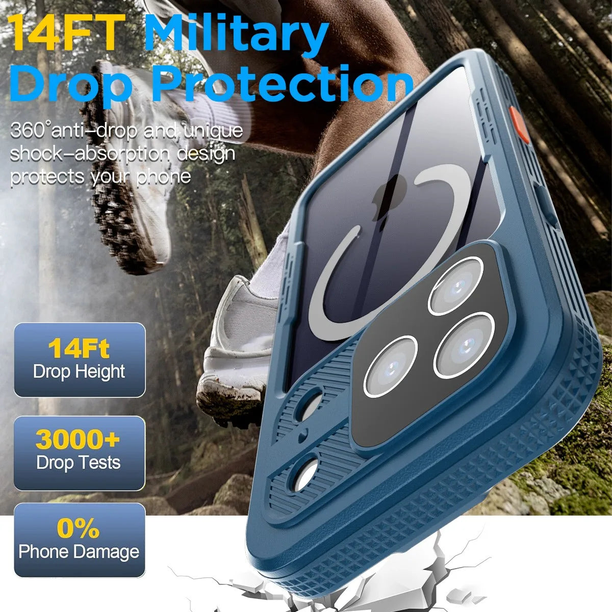 Waterproof IP68 Water Protective Case For iPhone 17 16 Pro Max 17 Air 16 Plus Shockproof Magnetic Magsafe Cover Screen Protector