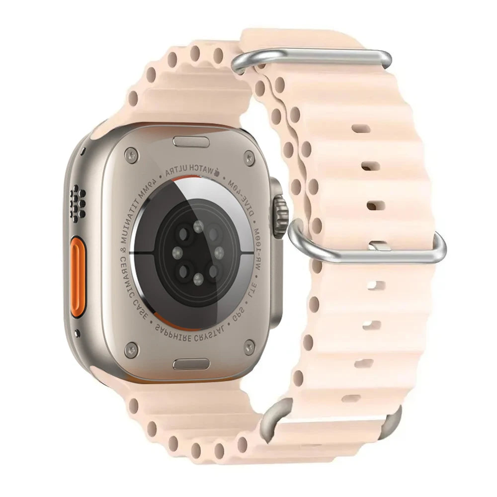 Ocean Band for Apple watch Ultra 3 Series 11 10 9 7 8 6 SE 49mm 45mm 46mm 42mm 44mm 40 41 Silicone bracelet correa iWatch Strap
