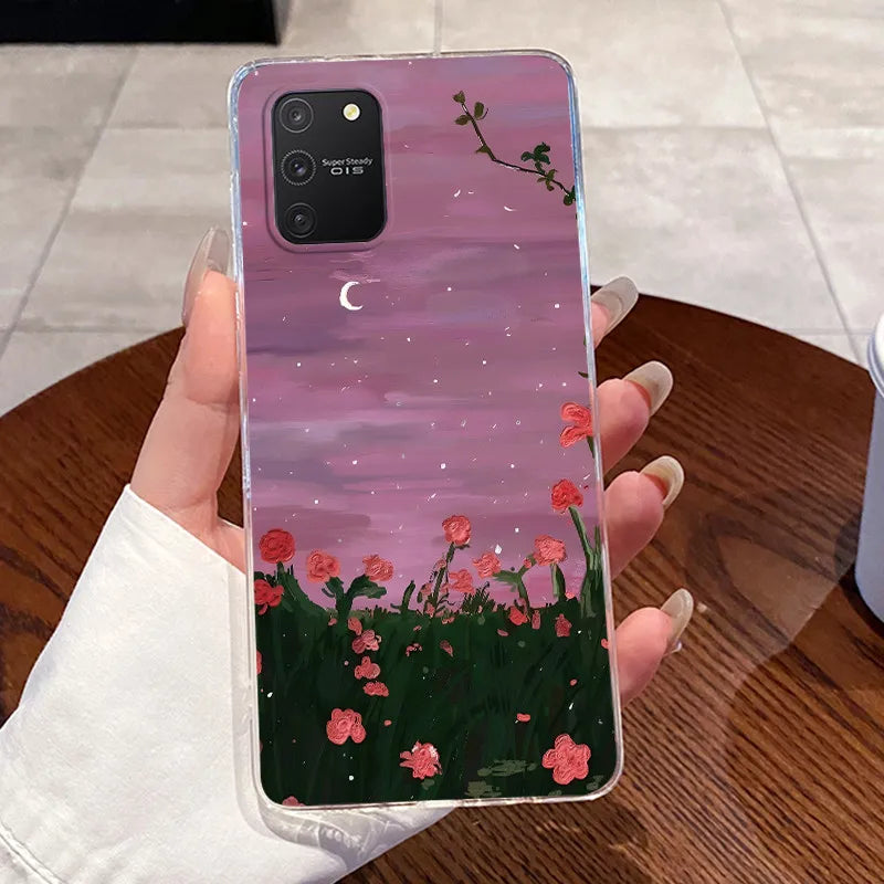 Casing For Samsung S10 Lite Case G770F Aesthetic Cute Cat Fashion Transparent Back Cover For Samsung Galaxy S10 Lite Phone Case