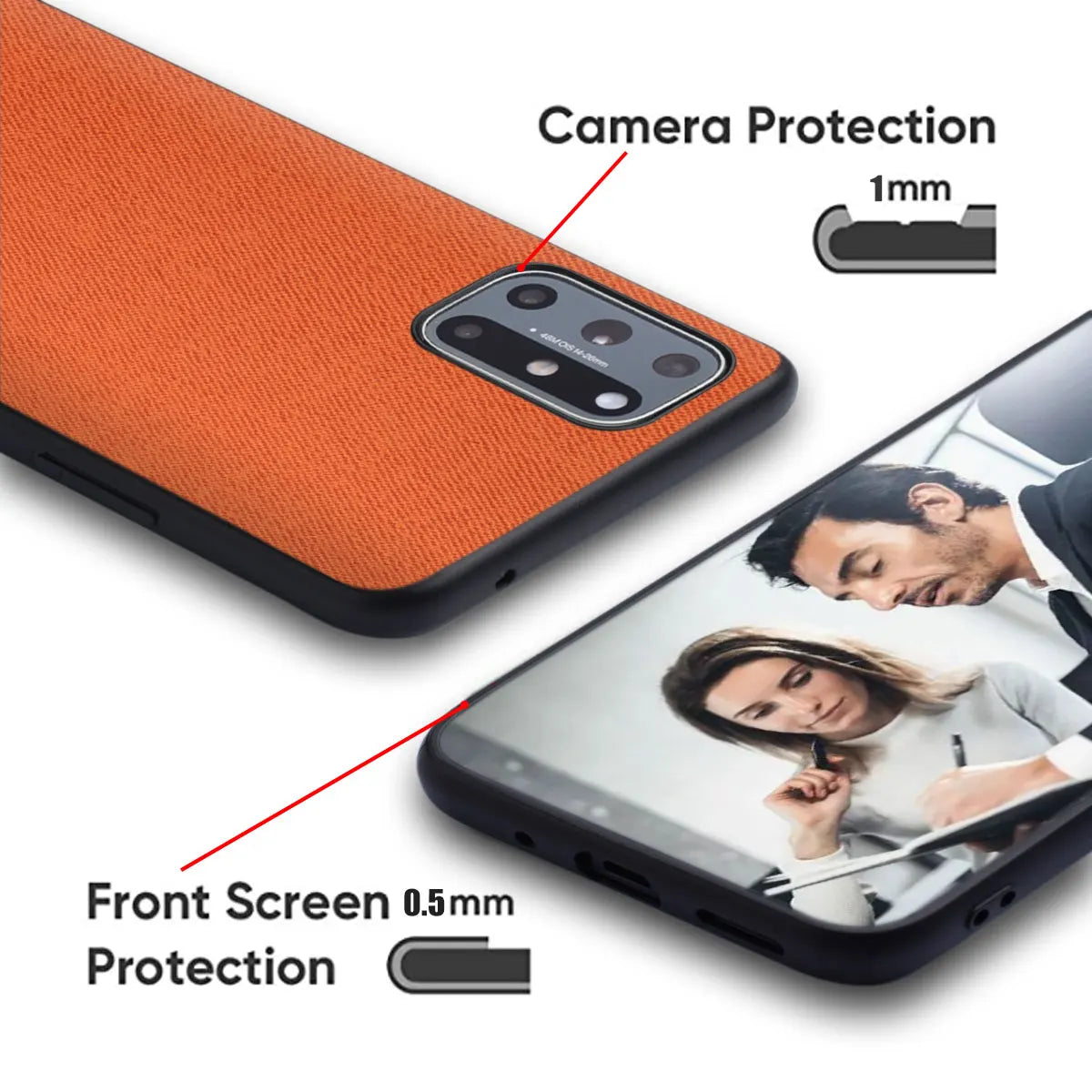 Luxury Textile Leather Case for Google Pixel 8 Pro 7 7A 6 6A 5 5A 4 XL 4A 5G Soft TPU with Hard PC 3in1 Material Phone Cover