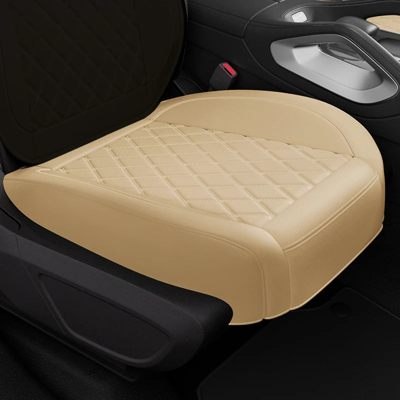 1PCS Nappa Leather Car Seat Cover Waterproof Wrap Around Bottom Seat Cushion Durable Car Seat Protector Universal Auto Seat Pad