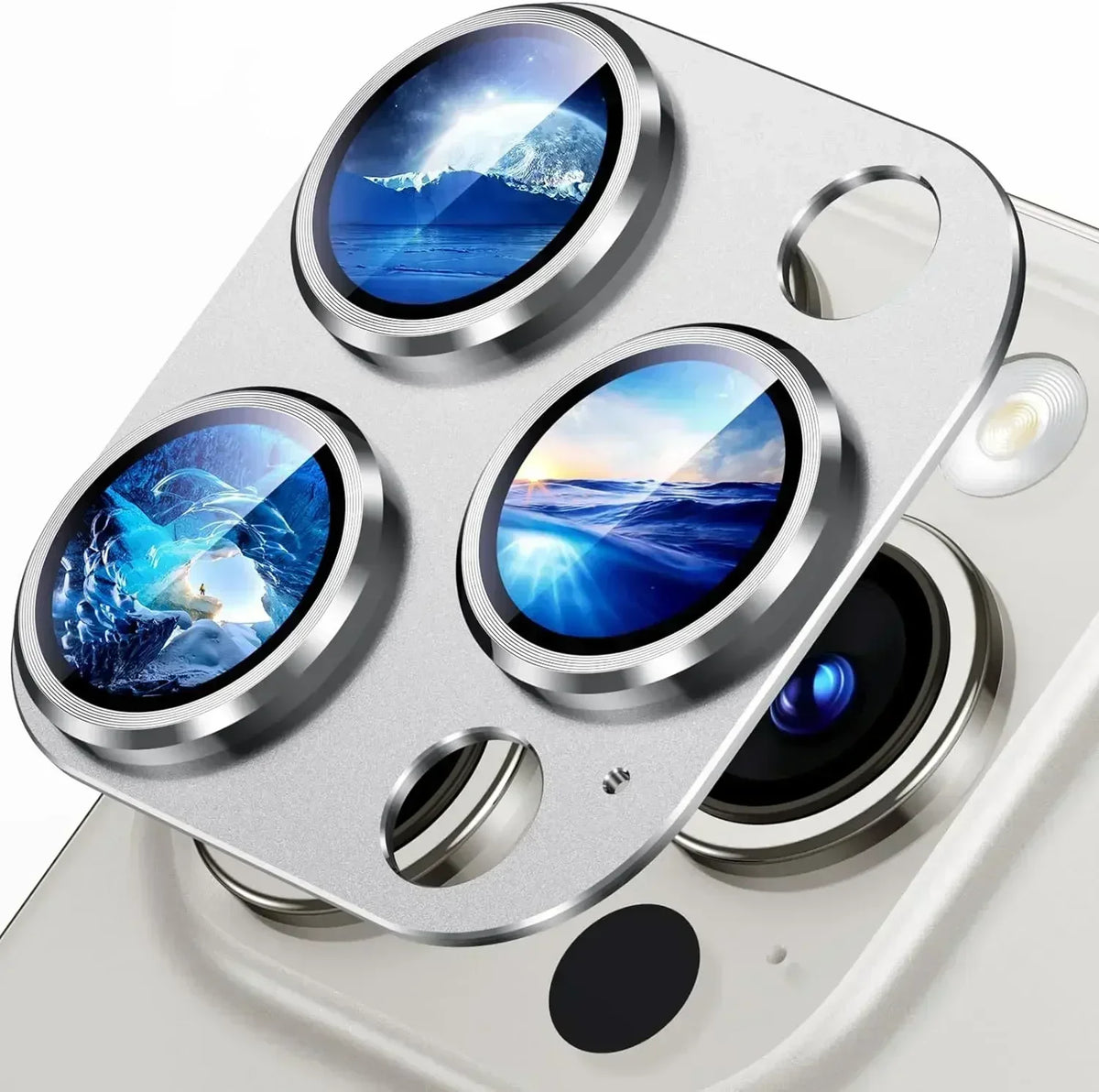 Titanium Black Metal Glass Camera Lens Screen Protector, Protection Cover For IPhone 15 16Pro Max, 14 Plus, 16, 15 Pro, 14Pro