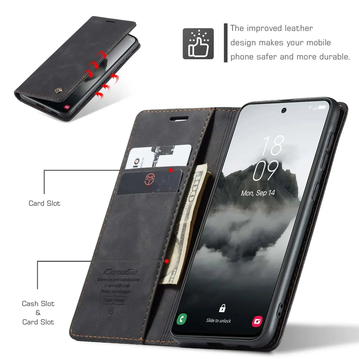 Flip Leather Case for Samsung Galaxy S25 S26 Ultra S24 Ultra S23 FE S22 S21 S20 Plus A17 A16 A36 A56 A15 A55 A35 Wallet Cover