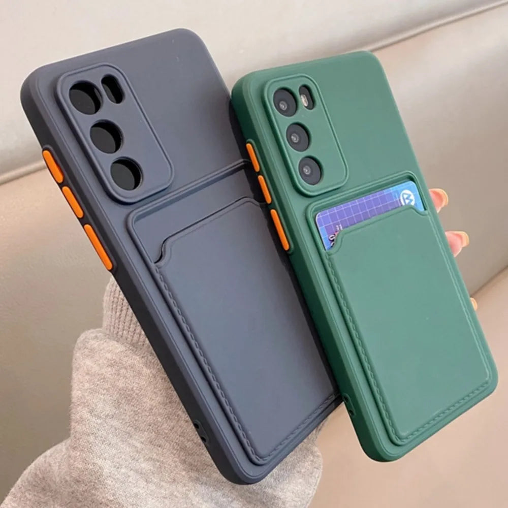 TPU Soft Silicone Card Slot Wallet Case For SamSung S26 S25 S24 S23 S22 S21 FE Plus Ultra Note 20 A54 A34 A24 A15 A25 A35 A55