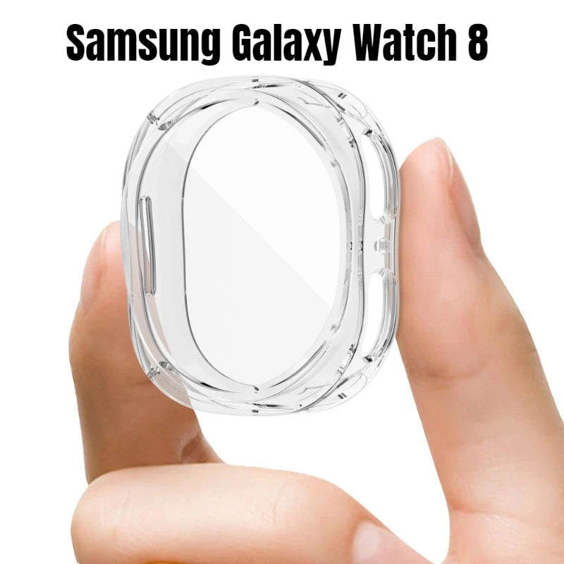 Soft TPU Case+Film For Samsung Galaxy Watch 8 44mm 40mm Accessories Screen protector All-Around cover on Samsung Watch 8 40mm