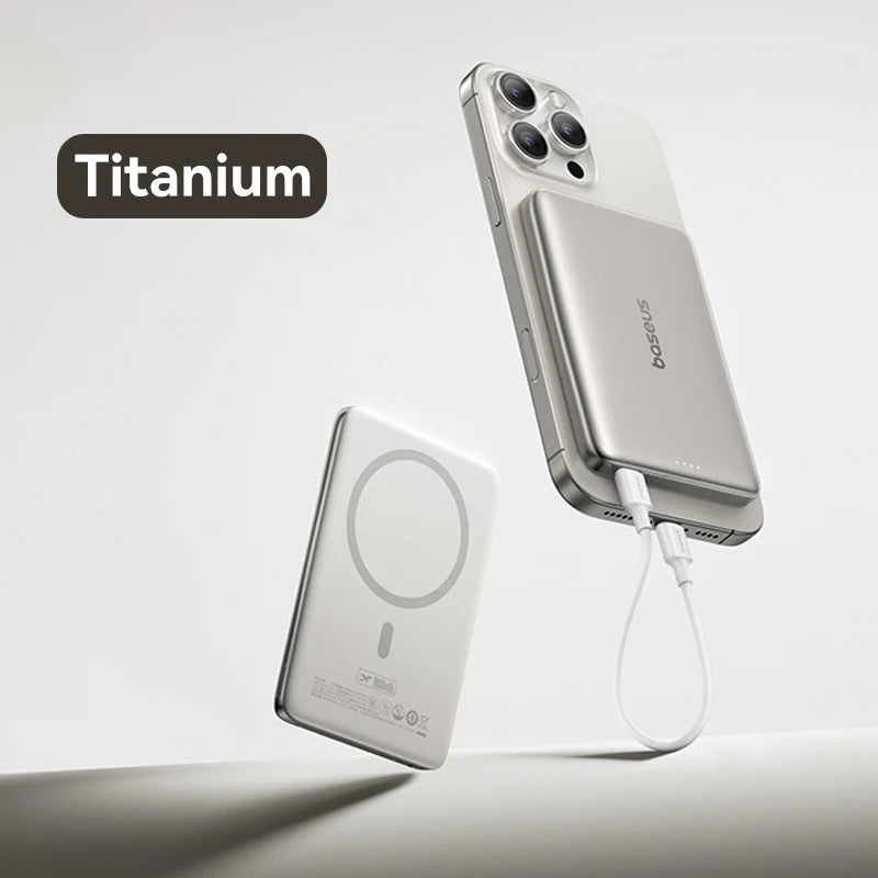【CCC】Baseus 10000mAh Magnetic Power Bank PD 27W, 5000mAh Magnetic Power Bank PD 20W Card-Sized Powerbank For iPhone 17 Samsung
