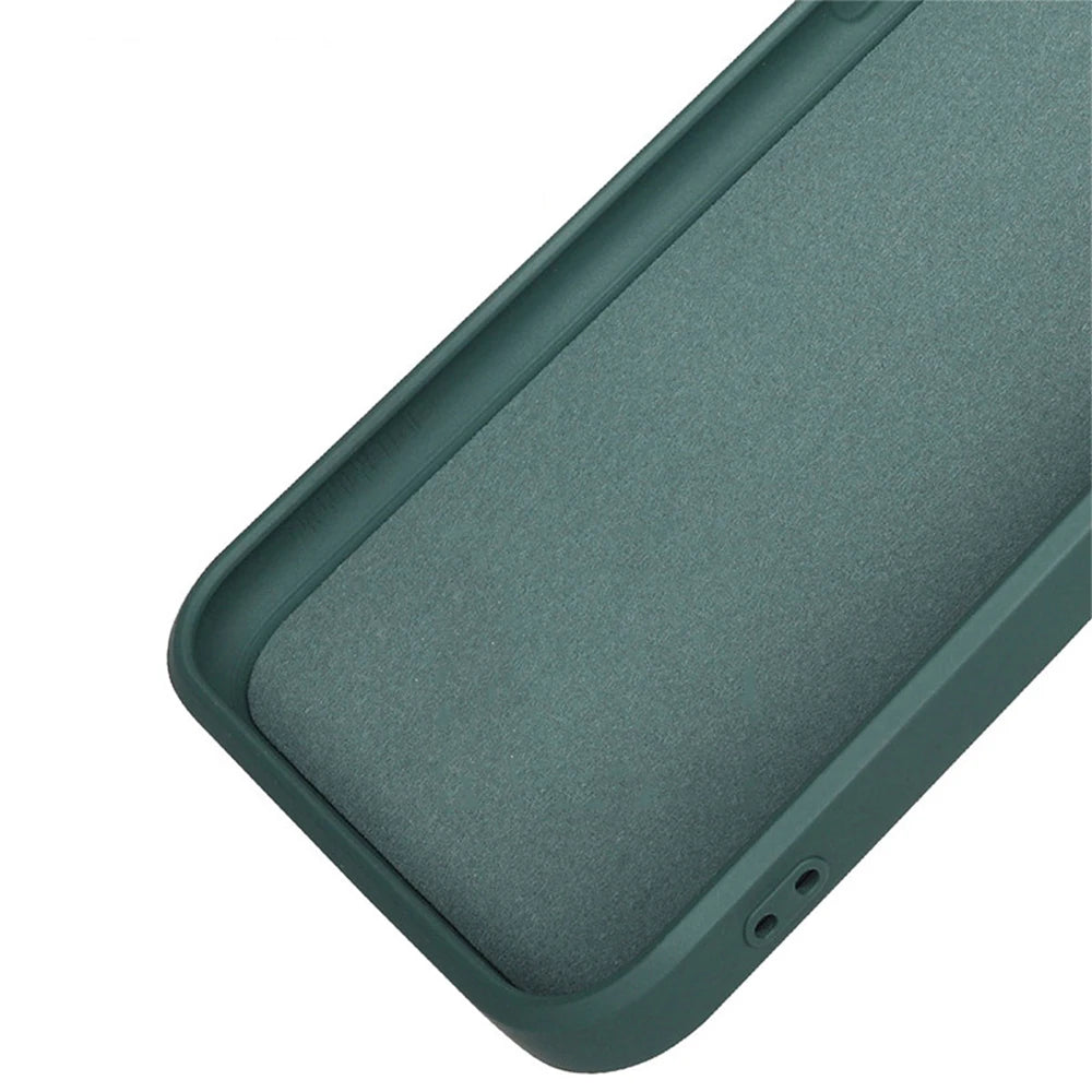 Original Square Liquid Silicone Phone Case for iPhone 14 13 7 8 Plus X XR XS 11 12 Pro Max SE 2 3 Luxury Camera Protective Cover