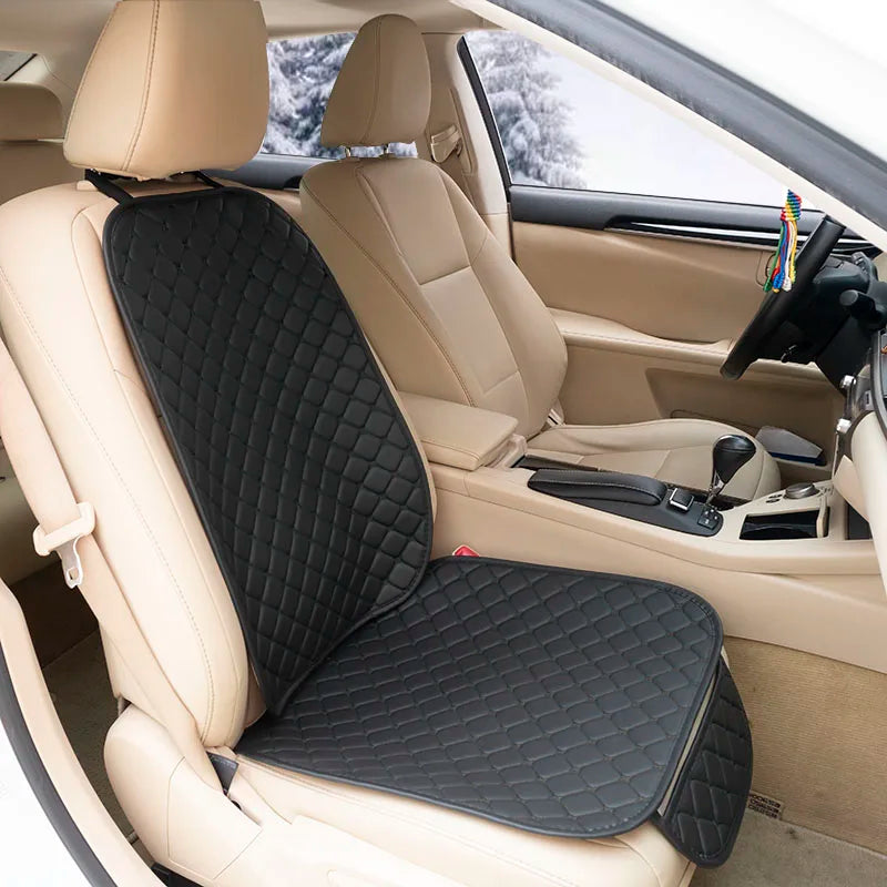 SEAMETAL PU Leather Car Seat Cover Front Rear Auto Chair Protector Backrest Waterproof Cushions Four Season for Car Accessories