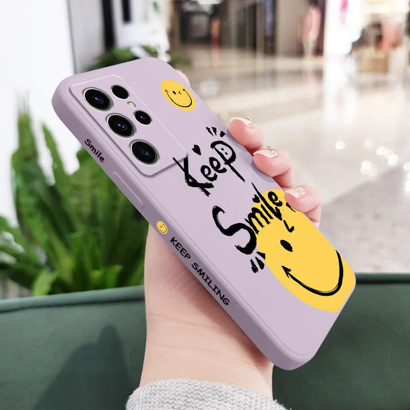 Street Slogan Phone Case For Samsung Galaxy S25 S24 S23 S22 S21 S20 S10 S10E Ultra Plus FE Note 20 Ultra Plus Cover