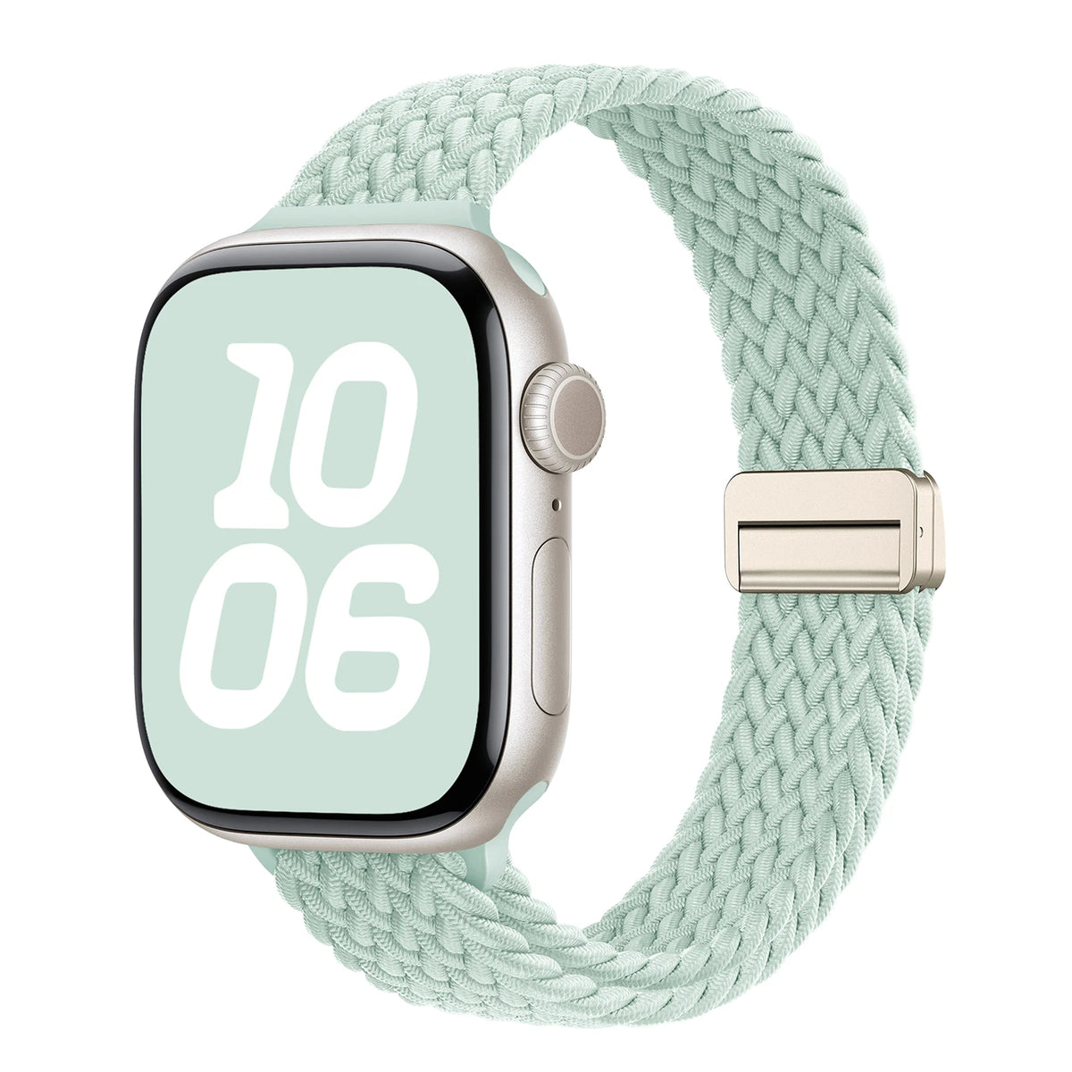 Braided Loop for Apple Watch 38 40 41 42 44 45 46 49mm for Woman Magnetic Nylon Elastic Replacement for Iwatch Series10 9 8 7 6