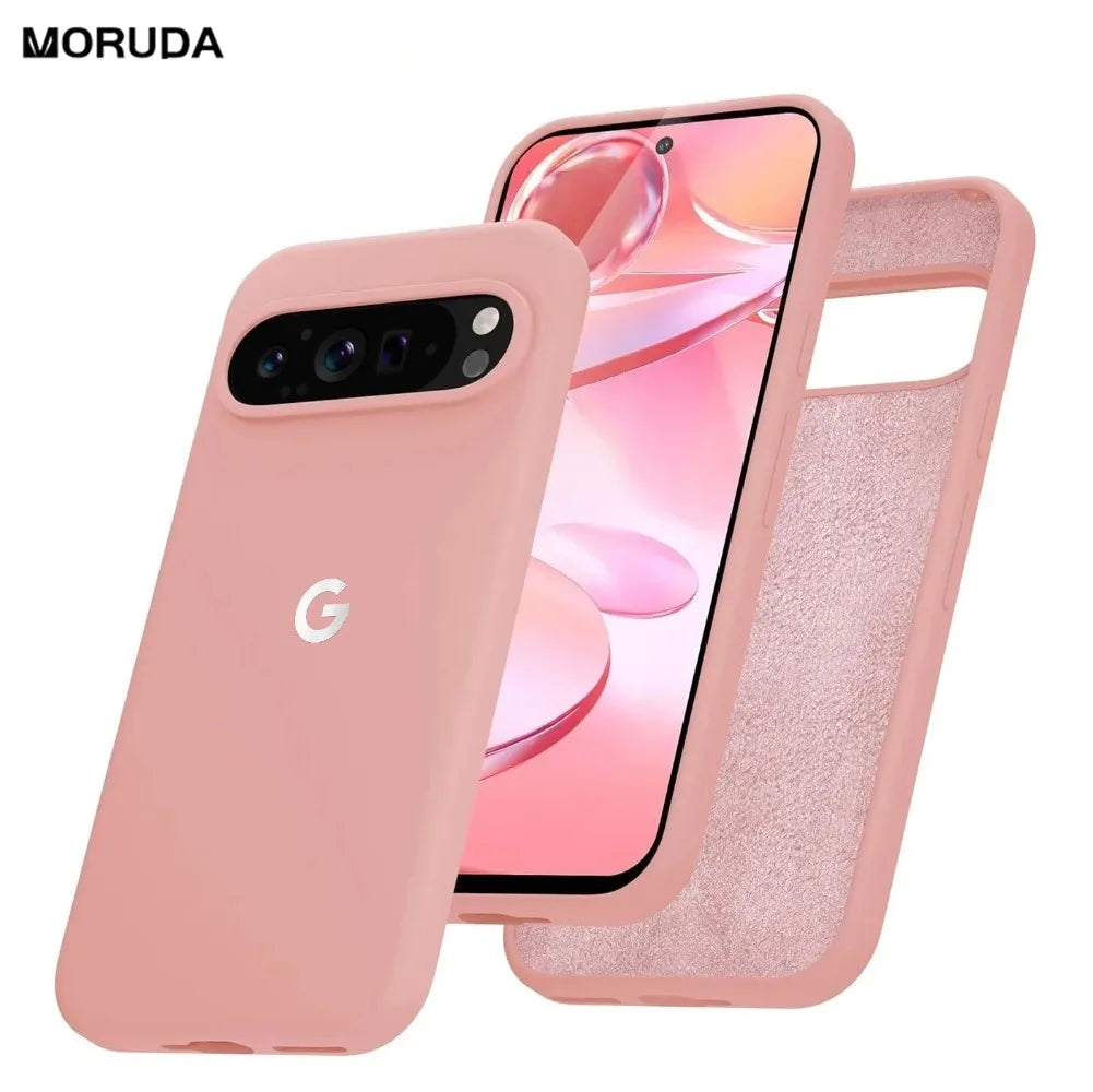 Matte Soft Liquid Silicone Slim Case for Google Pixel 8 9 10 11 Pro XL 6 7 8A 9A 10A 7A 6A Skin Feel Pure Color Ultra Thin Cover