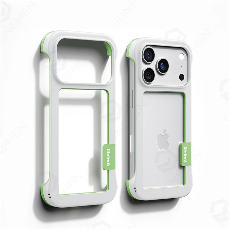 Candy Color TPU Bumper 17pro Case Silicone Shockproof Frame Case For iPhone 12 13 Mini Air 14 15 16 17 18 Pro Max No Back Cover
