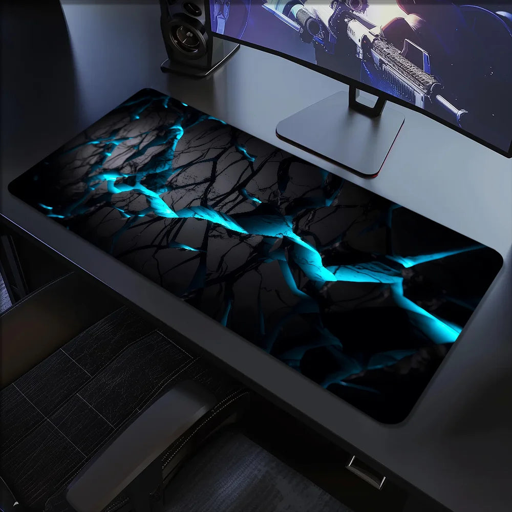 Geometric Blue Gradient Honeycomb Mouse Pad Non-slip Thickened Large Writing Lockedge Office Student Gaming Cushion MousePad