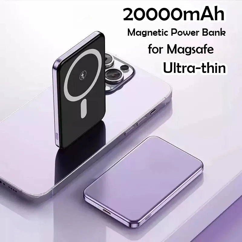 Taepiaai Magnetic Wireless Power Bank 20000mAh Ultra Thin Portable CCC Certified Super Fast Charging Pack for MagSafe for Iphone