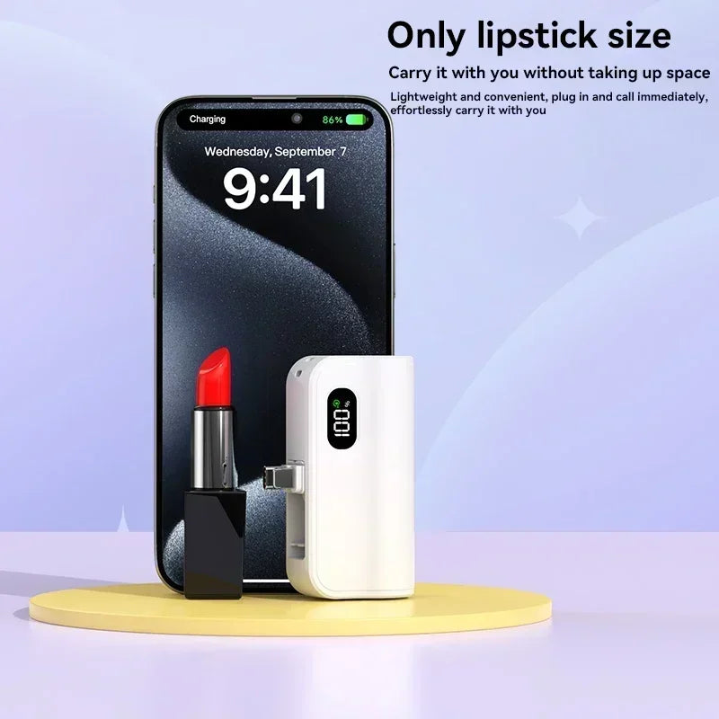 Lenovo Mini Capsule 50000mAh High Capacity Power Bank Portable Wireless Fast Charging External Battery For iPhone Huawei Samsung