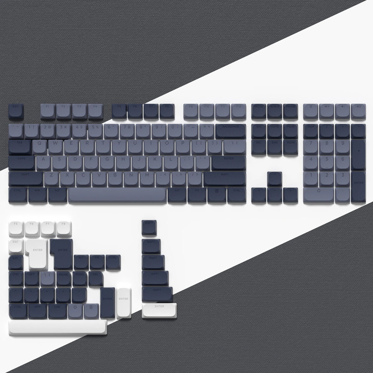 143 Key Low Profile PBT Keycaps Backlit Shine Through RGB Key cap for 60% 61/87/104 Cherry Gateron MX Gamer Mechanical Keyboard