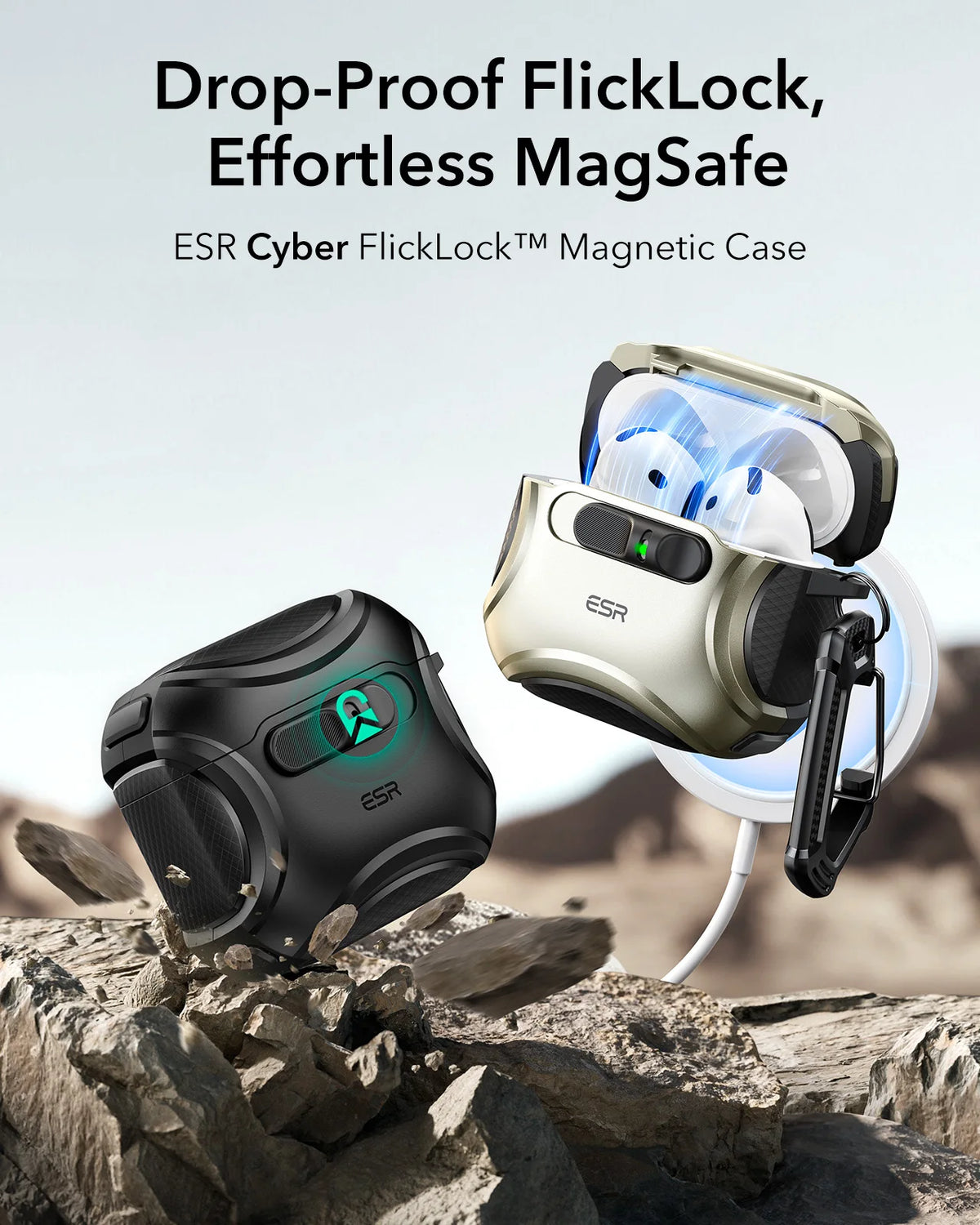 ESR for AirPods 5 Case (2026)&AirPods 4 Case (2024)Powerful Drop Protection Earphone Cover Compatible with AirPods 4/5 Gen