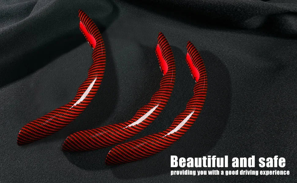 Carbon Fiber Non-slip Protective Cover Segmented Car Steering Wheel Cover Car Styling Accessories 38cm Universal