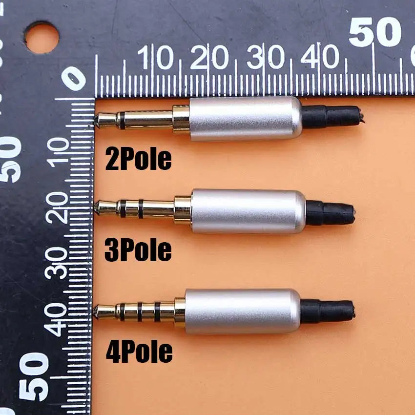 1pcs 3.5mm Mono Stereo Headphone Plug DIY 2 3 4 Pole Male Audio Adapter 3.5 Speaker Earphone Jack AUX Solder Wire Connector