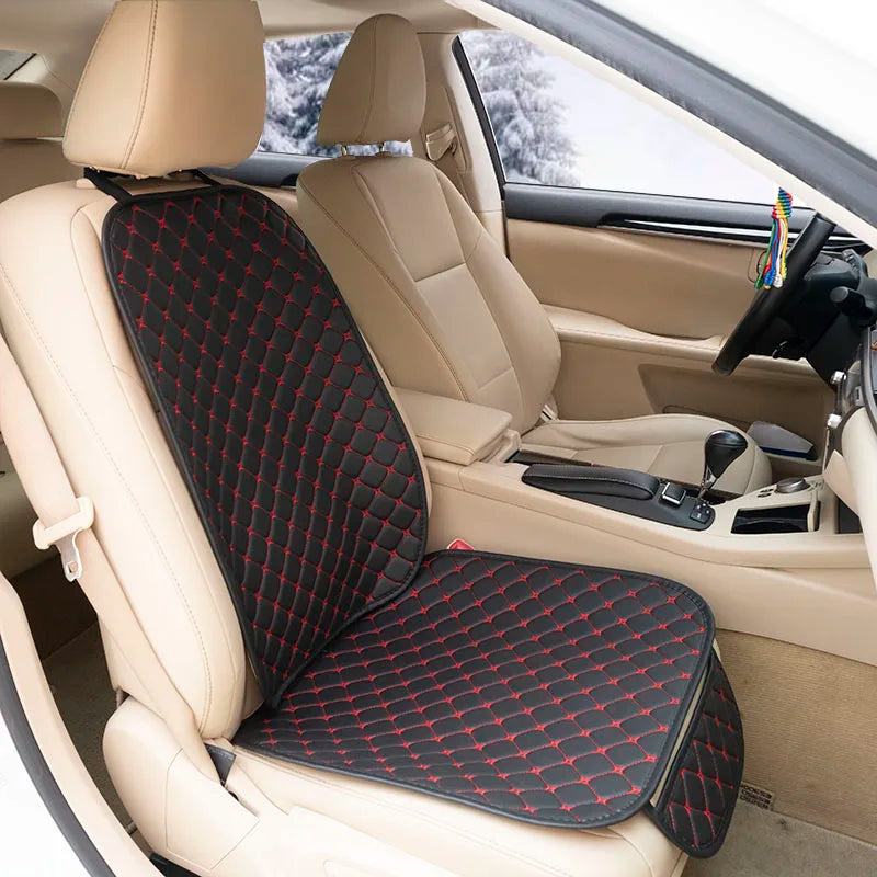 SEAMETAL PU Leather Car Seat Cover Front Rear Auto Chair Protector Backrest Waterproof Cushions Four Season for Car Accessories