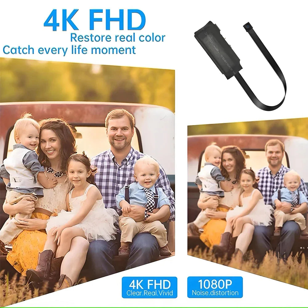 4KHD Mini WiFi Camera with Remote Viewing, Mobile Detection and Other Functions, Home DIY Nanny Style Wireless HD Camera