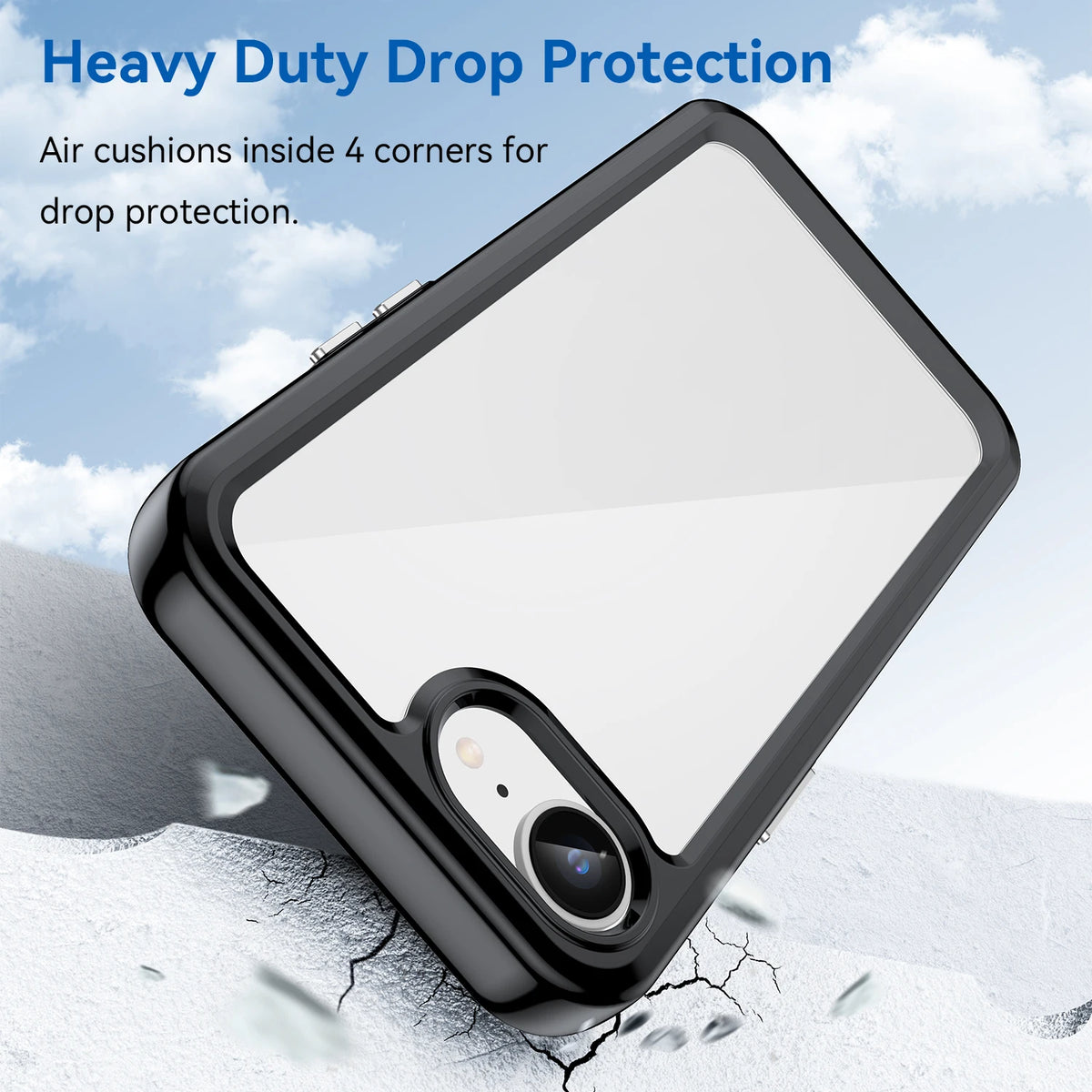 For iphone 17e Case For iphone 17e 16e Cover Coque Funda Hard Translucent Soft Frame Clear Back Phone Case iphone 17e