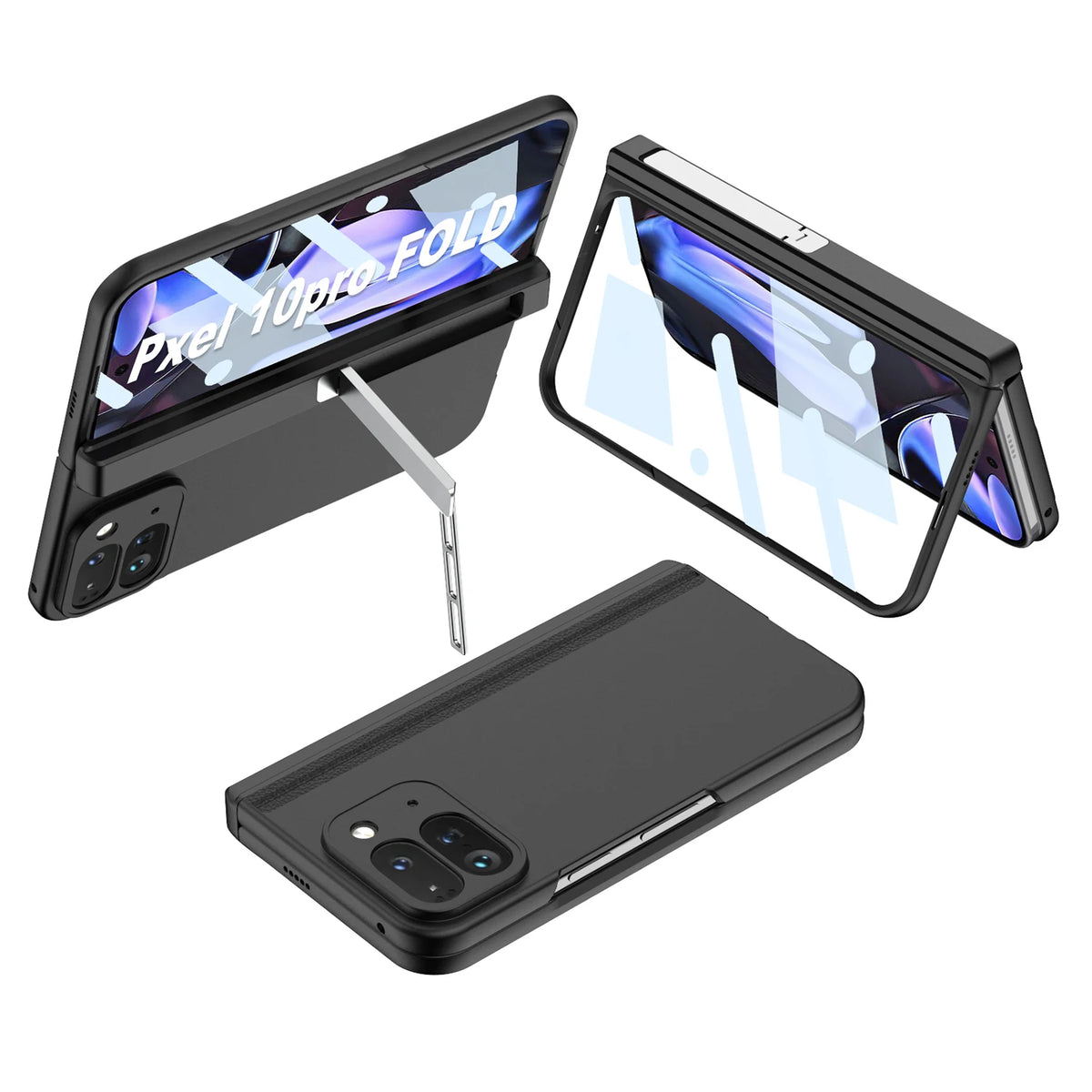 Magnetic Hinge Armor Stand Case For Google Pixel 10 9 Pro Fold Front Screen Glass Protective Cover For Pixel 10 Pro Fold Case