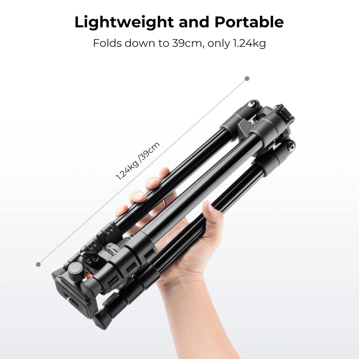 K&F CONCEPT Portable Camera Travel Tripod Flexible Vlog Tripod with 360 Degree Ball Head Quick Release for Canon Nikon Sony DSLR