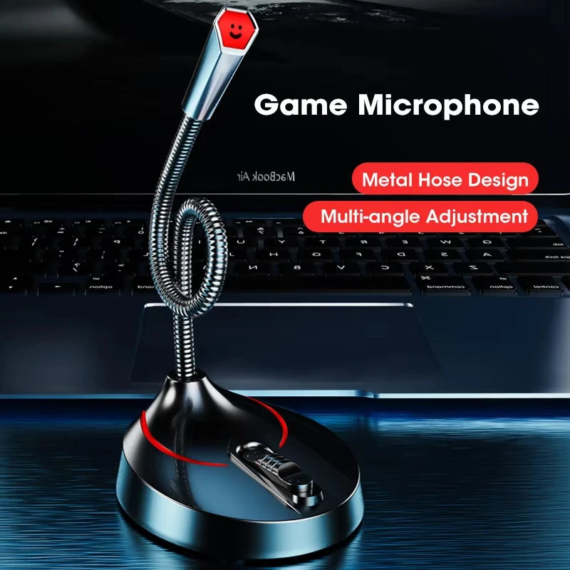 3.5mm AUX Wired Mini Microphone for PC Computer Laptop Notebook Loud Speaker
