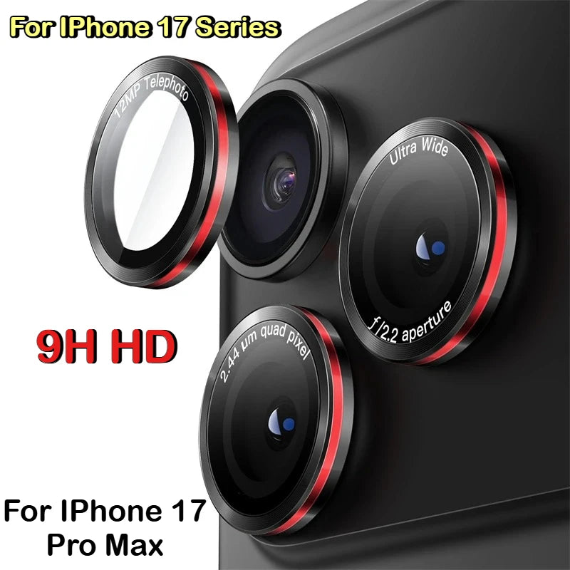 9H HD Camera Lens Screen Protector for IPhone 17 ProMax Air 16E 15 14 Pro Max Plus 13Mini Tempered Glass Lens Film Scratch Proof