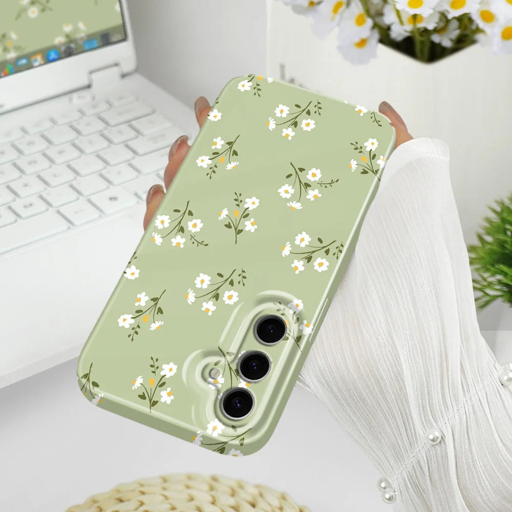 Sunshine Flower Phone Case For Samsung Galaxy S25 S24 S23 S22 S21 S20 Plus Ultra FE 5G Film Hard Cover