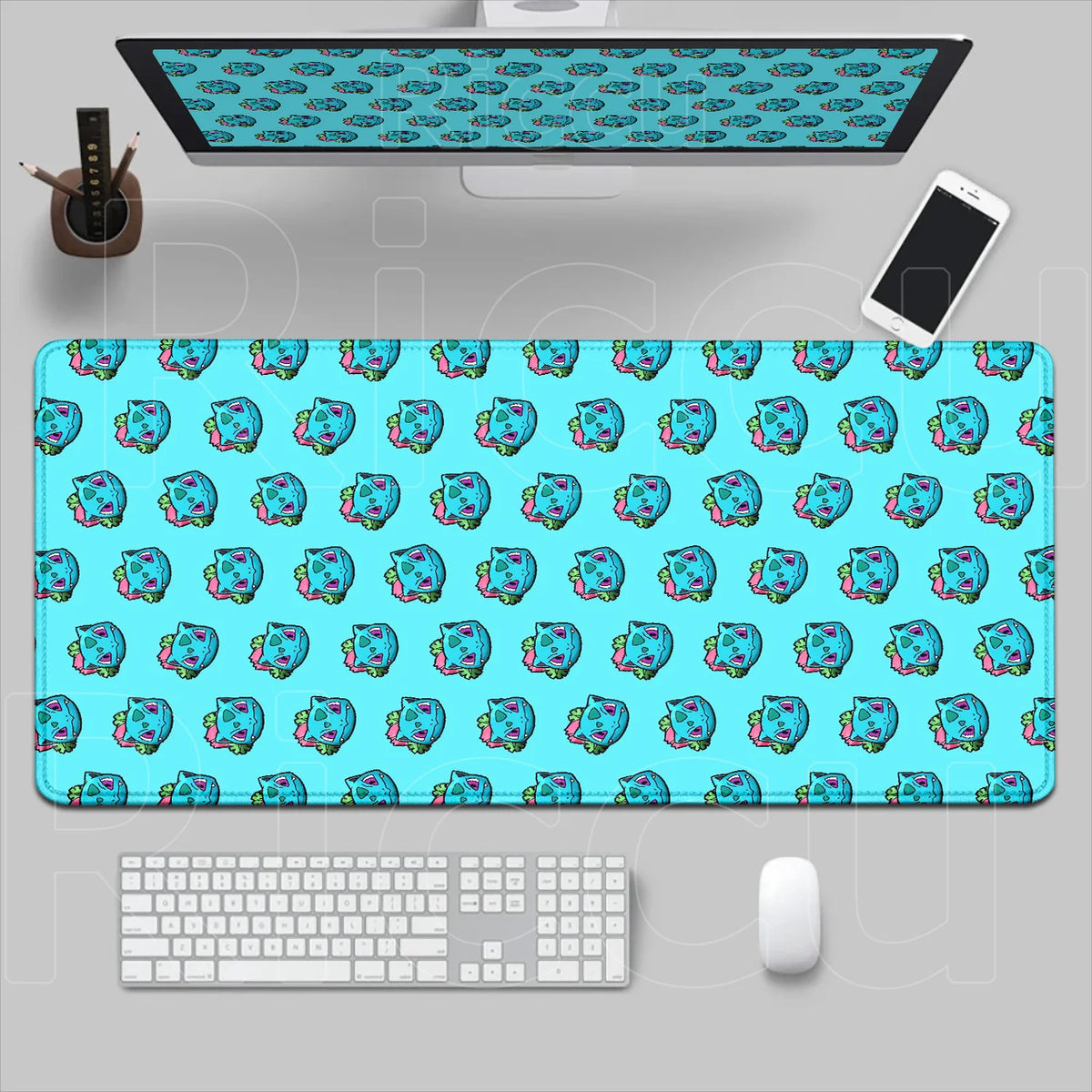 P-pokemon Bulbasaur Mouse Mats Rubber Mousepad Large Anime Gaming Accessories Pad Kawaii Carpet Cabinet Keyboard Office Deskmat