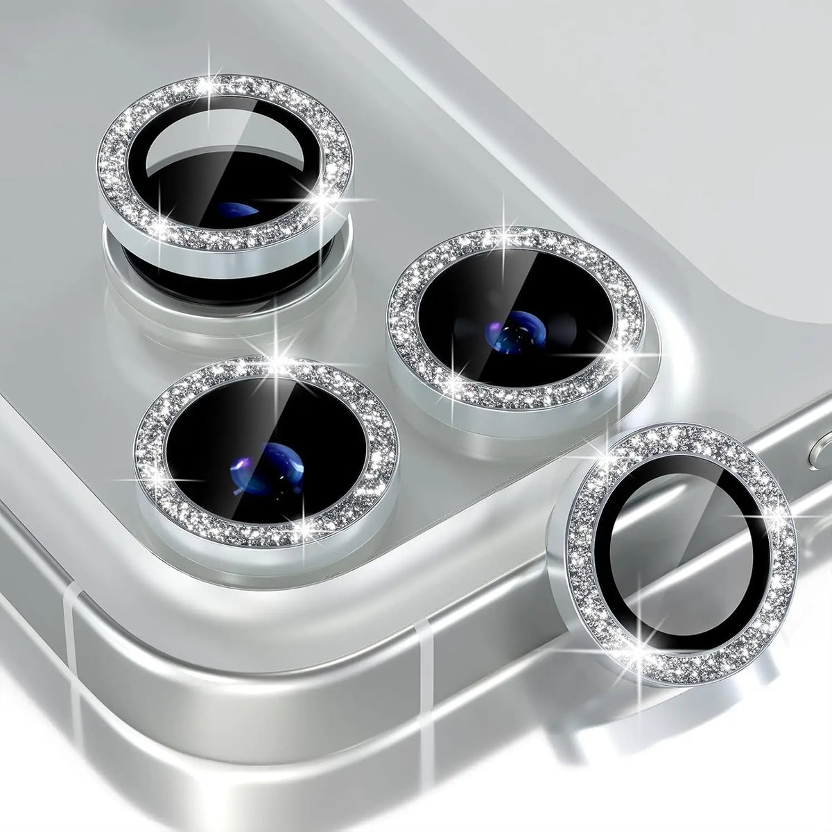 Bling Glitter Diamond Metal Frame Camera Protector For IPhone 17 Pro Max Air 17Pro Alloy Lens Tempered Glass Film Ring Cover Cap