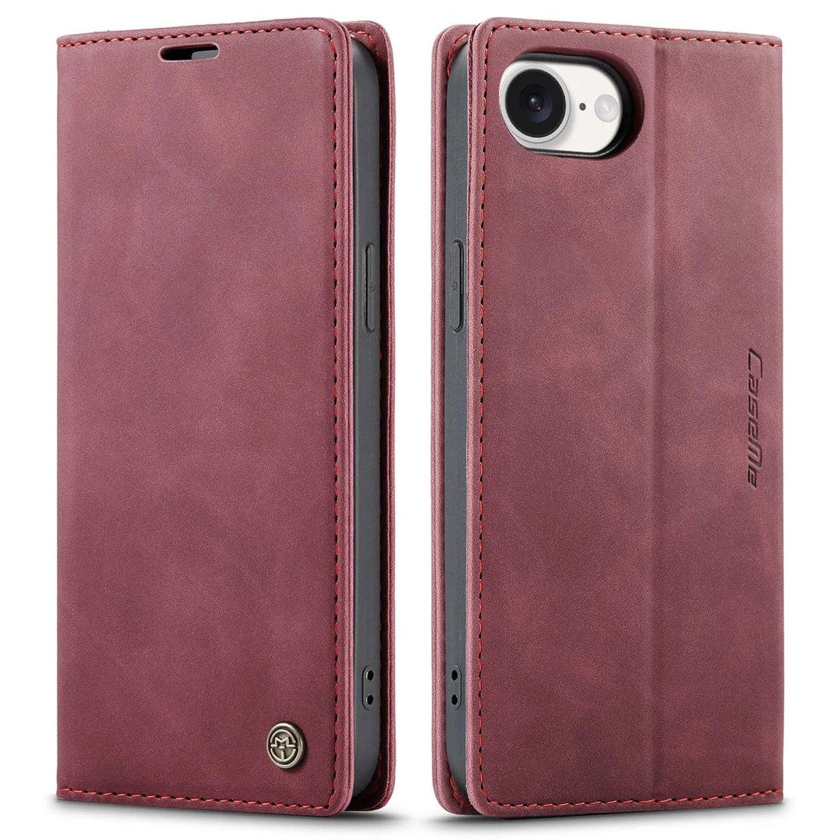 For iPhone 17e PU Leather Flip Wallet Case Magnetic Folio Cover Card Holder Credit Slots Kickstand TPU Shockproof Protective